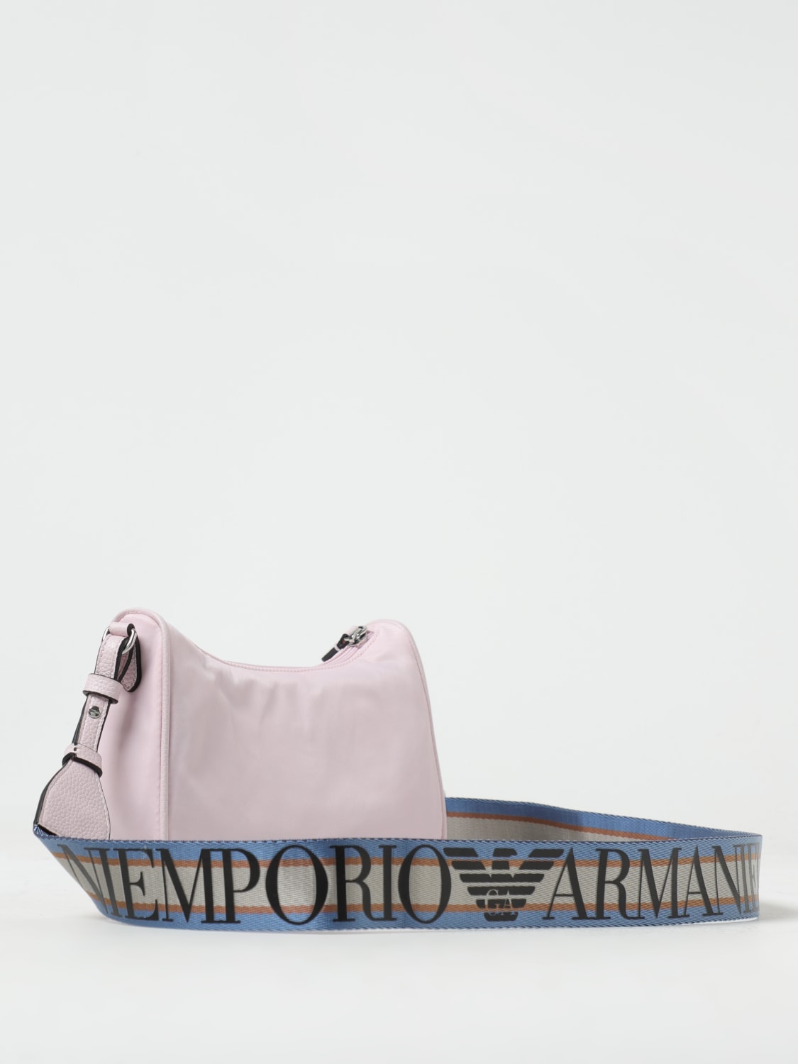 EMPORIO ARMANI Sustainability Values bag in recycled nylon Pink