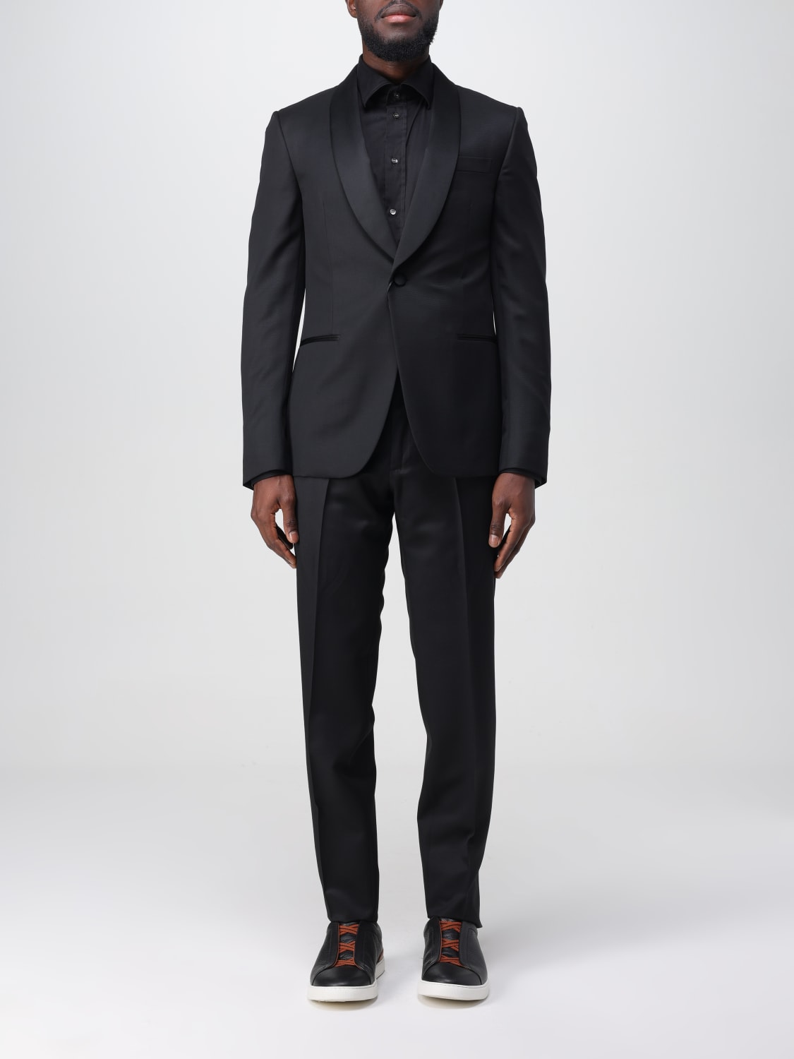 ZEGNA: suit in wool and mohair - Black | ZEGNA suit 2830GQ622776A6 ...