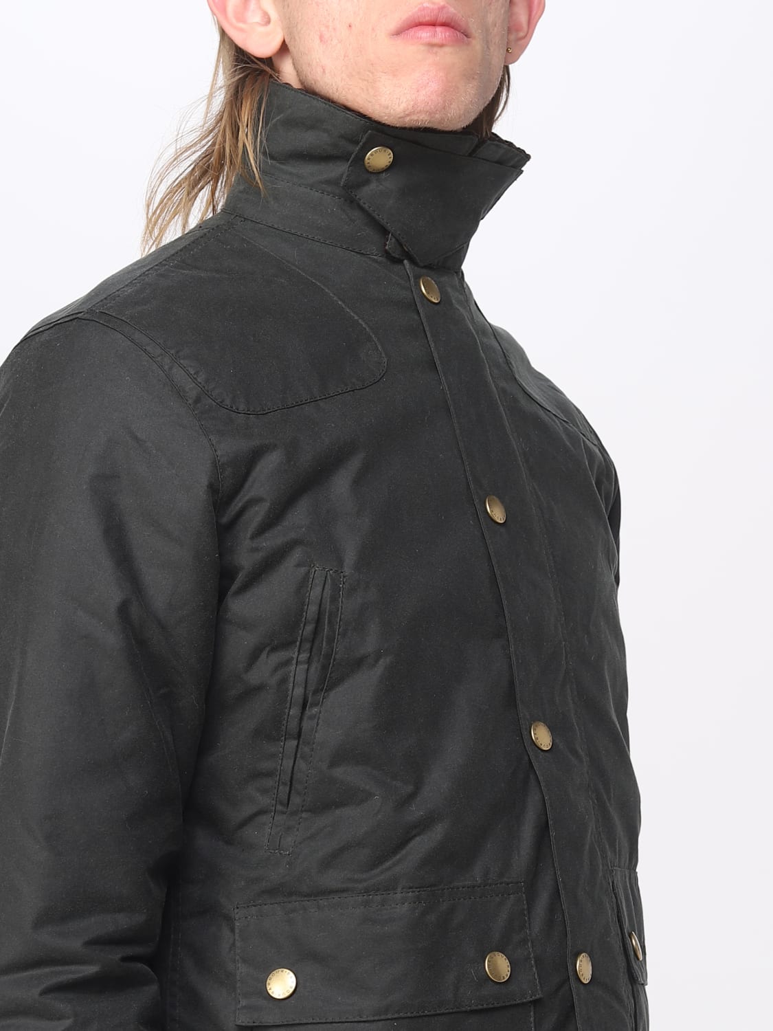 BARBOUR: jacket for man - Green | Barbour jacket MWX1106MWX online