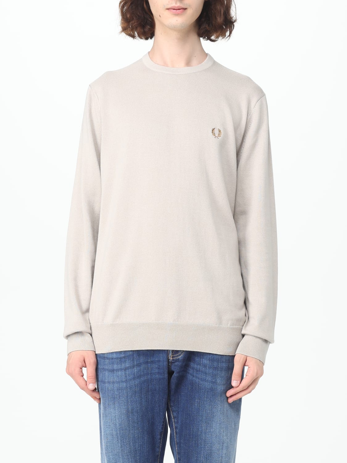 Grey fred perry clearance jumper