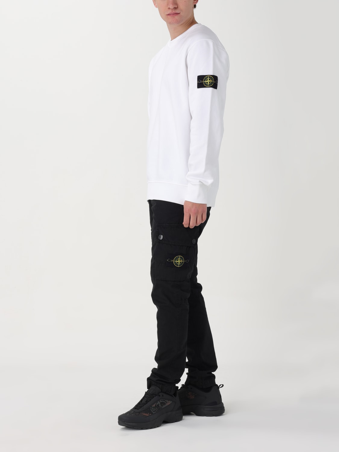 STONE ISLAND：スウェットシャツ メンズ - ホワイト | GIGLIO.COM