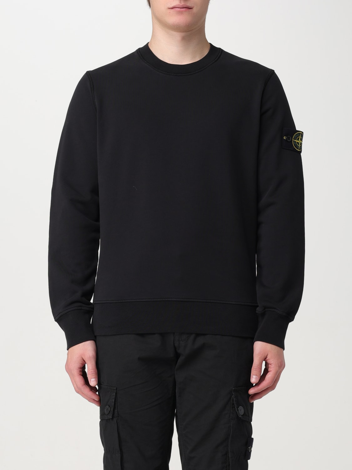 STONE ISLAND：スウェットシャツ メンズ - ブラック | GIGLIO.COM