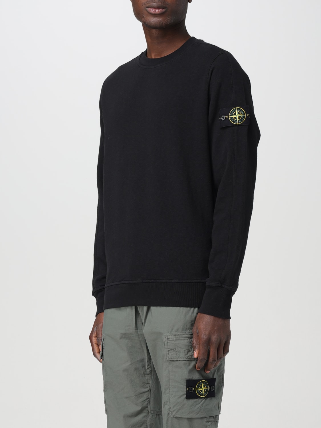 STONE ISLAND：スウェットシャツ メンズ - ブラック | GIGLIO.COM