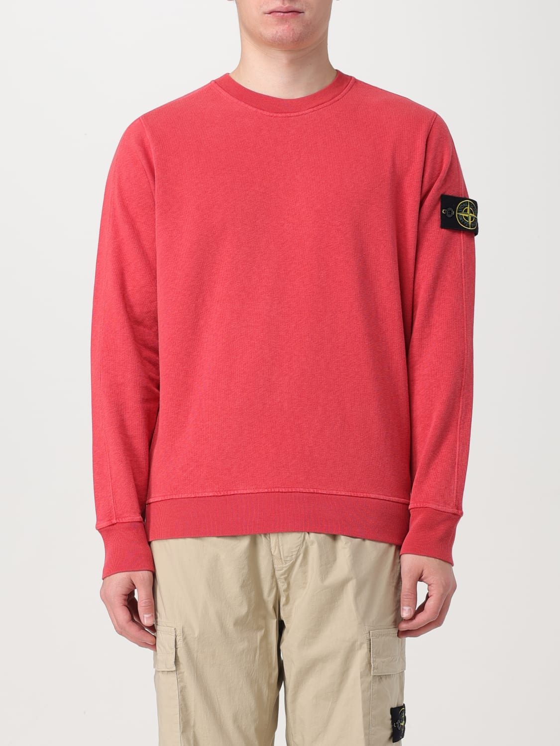 Stone island shop crewneck red