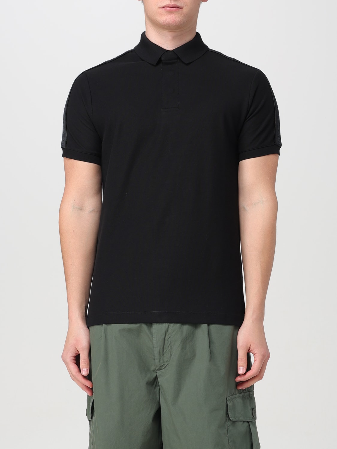 EMPORIO ARMANI: Polo shirt men - Black | EMPORIO ARMANI polo shirt ...