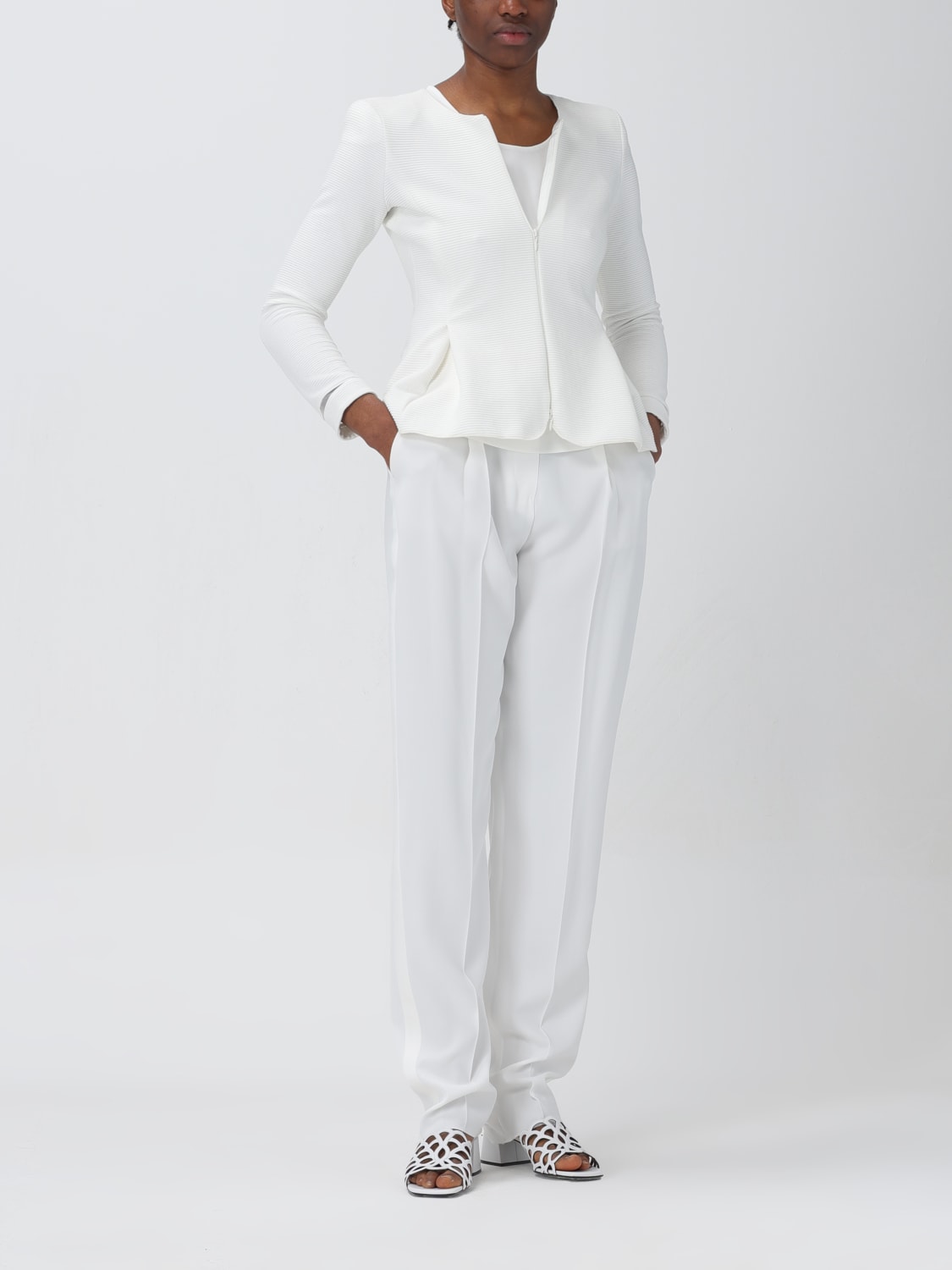 EMPORIO ARMANI trousers for women White Emporio Armani