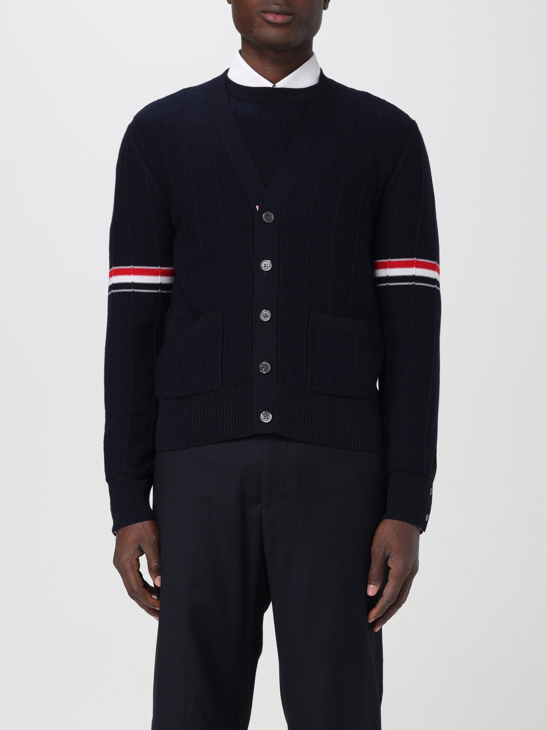 Thom browne navy outlet cardigan