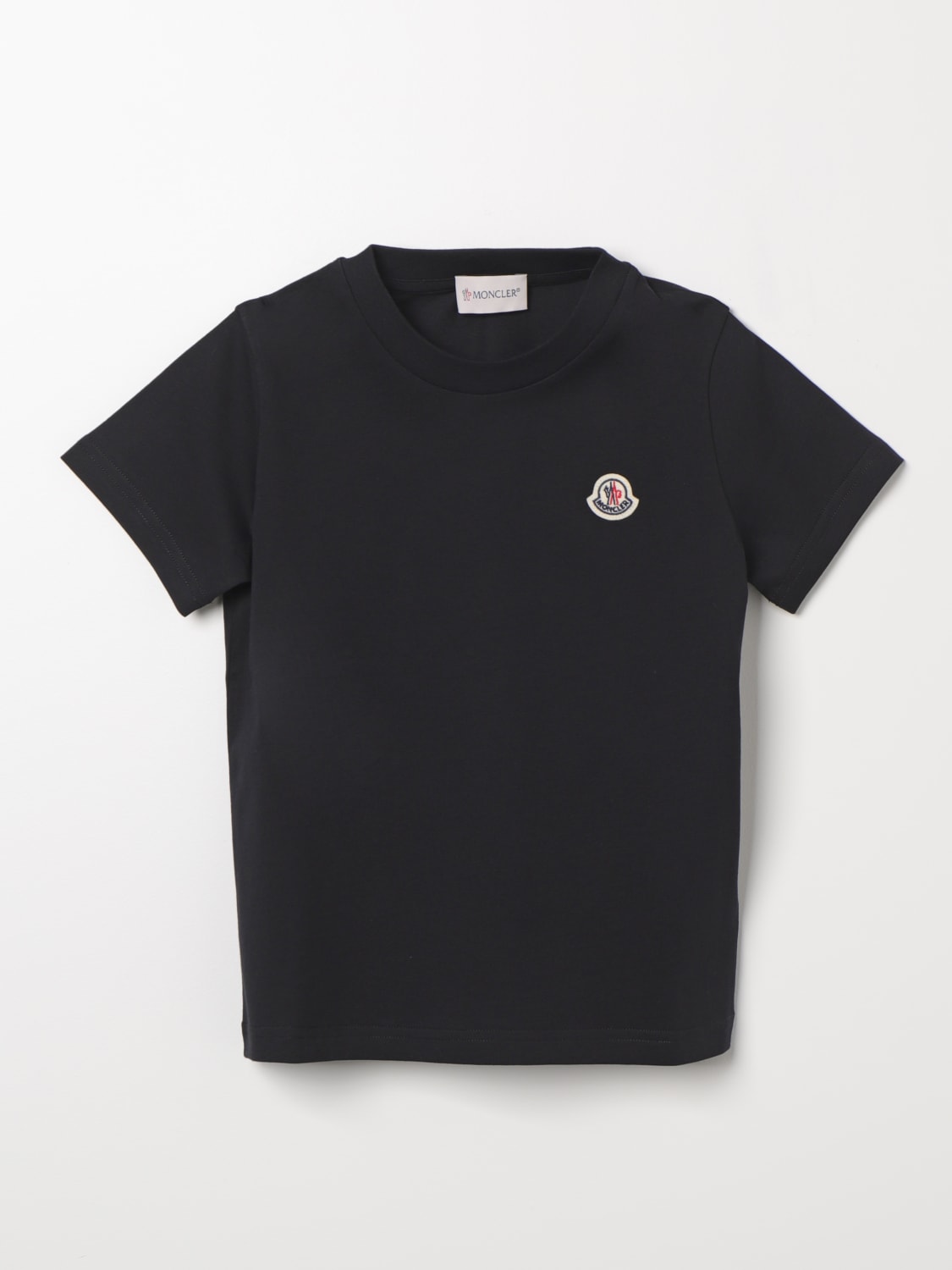 MONCLER：Tシャツ ボーイ - ブラック | GIGLIO.COMオンラインのMONCLER