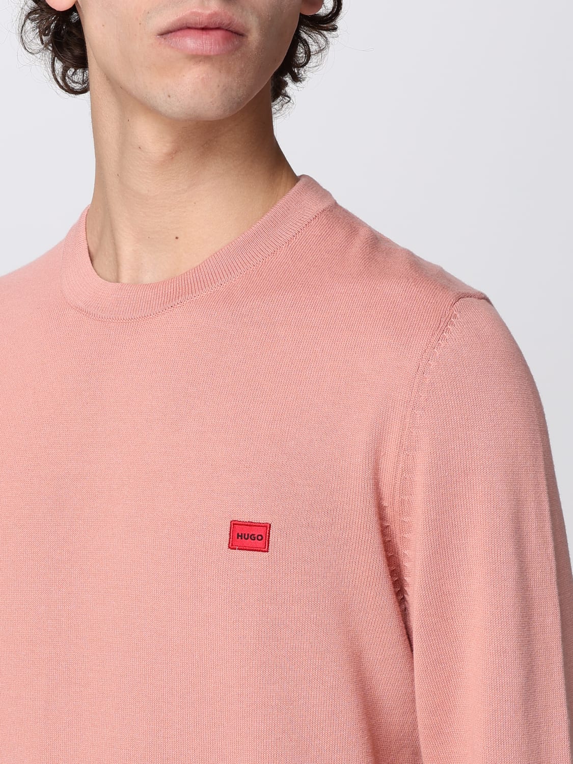 Hugo boss jumper clearance pink