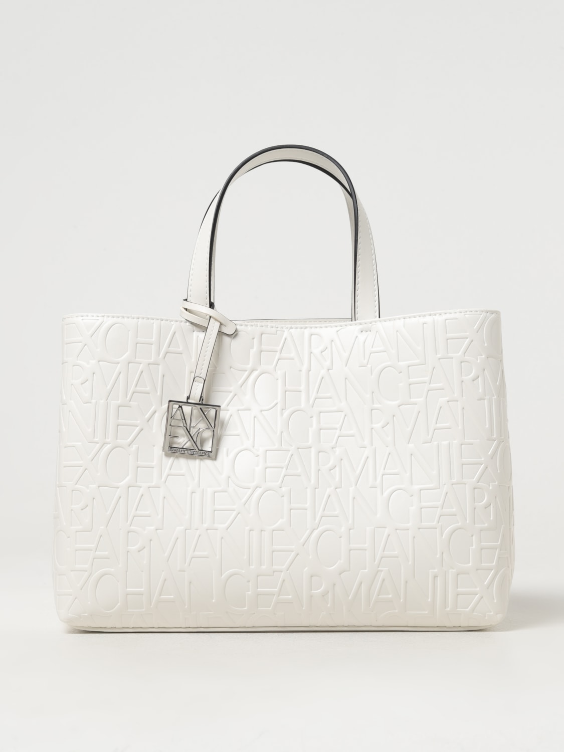 ARMANI EXCHANGE: tote bags for woman - White | Armani Exchange tote ...