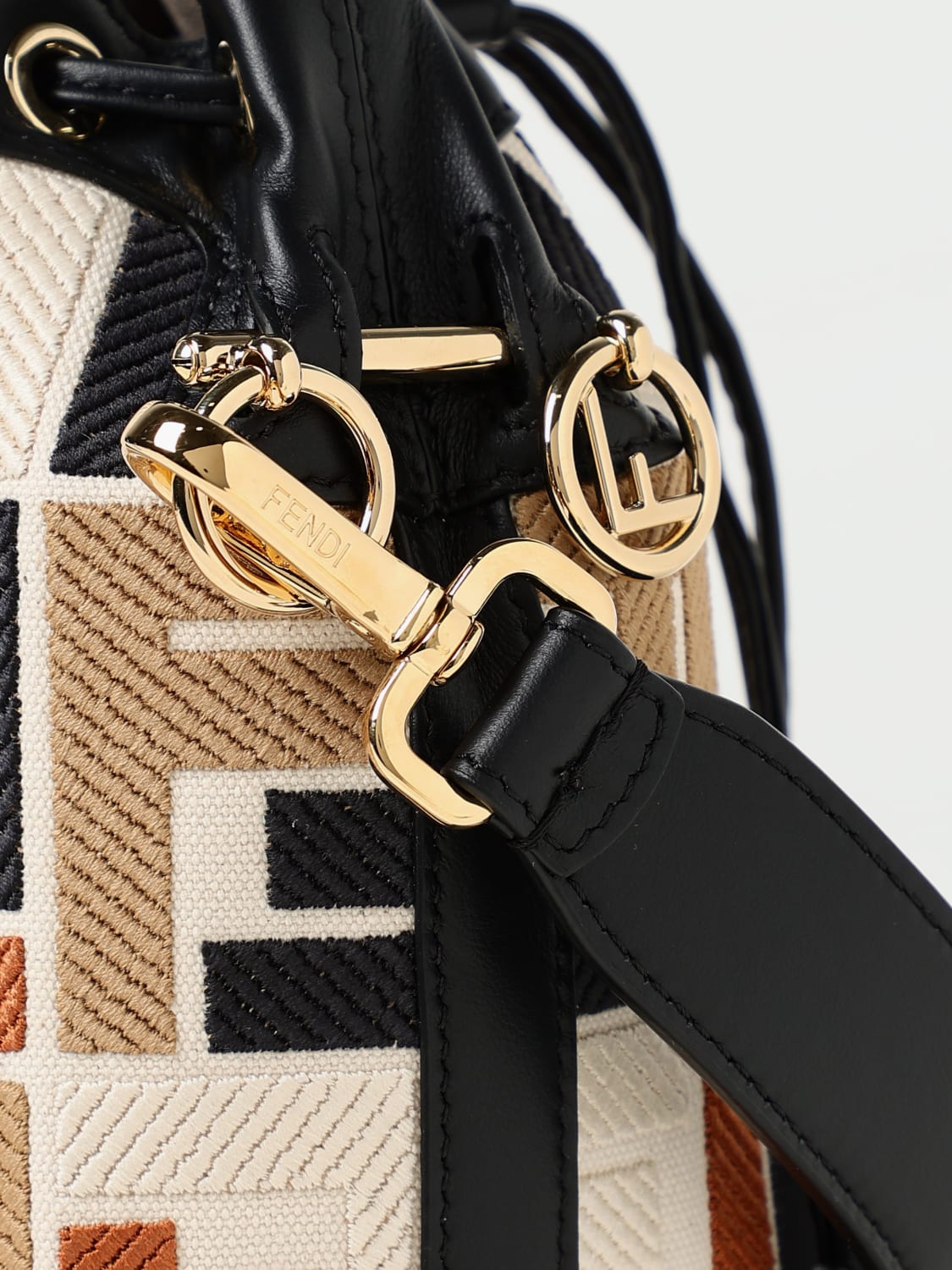 FENDI: Shoulder bag woman - Beige | FENDI mini bag 8BS010ARC3 online at ...