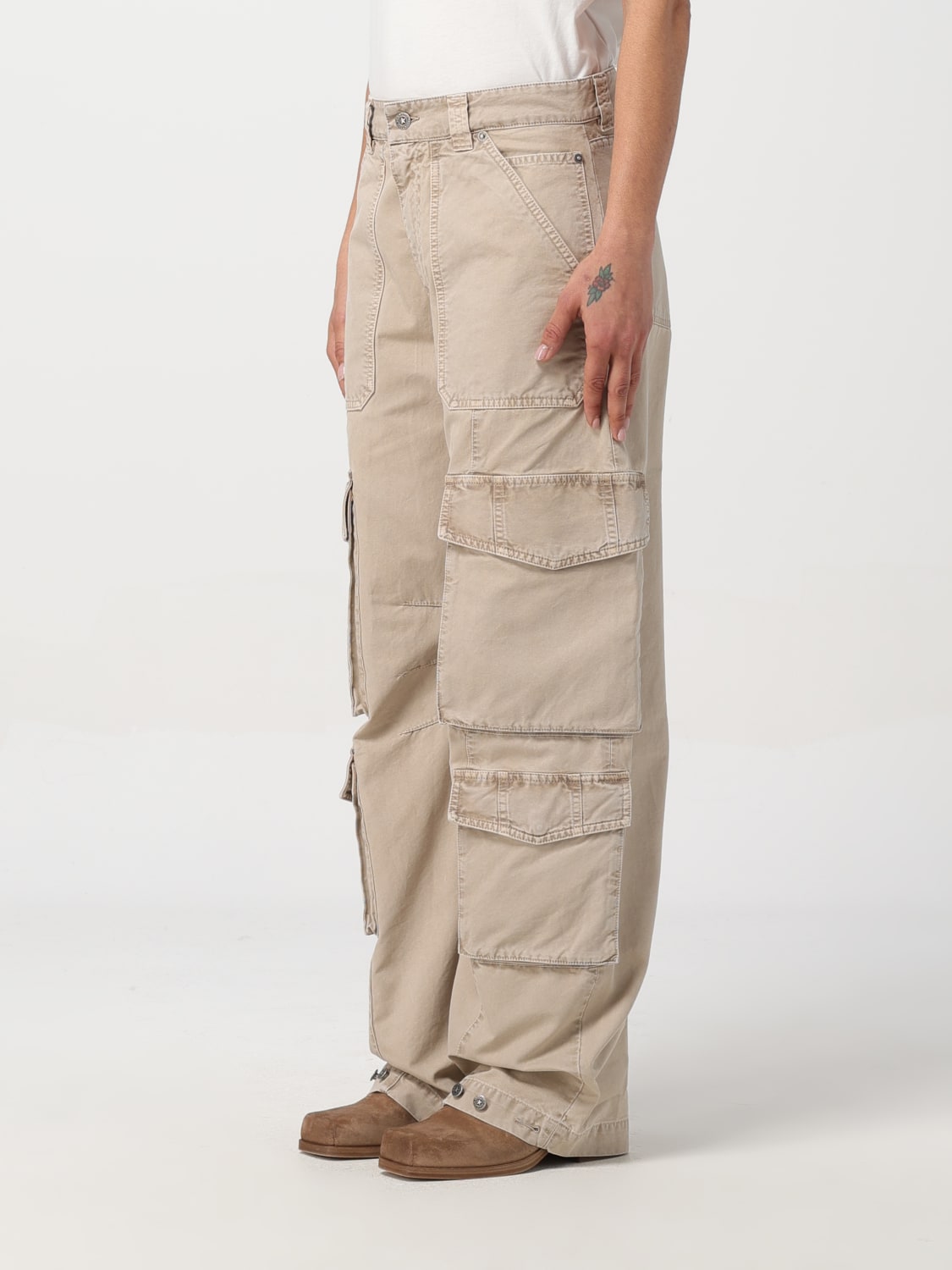 GOLDEN GOOSE: pants for woman - Beige  Golden Goose pants  GWP01667P00148315527 online at
