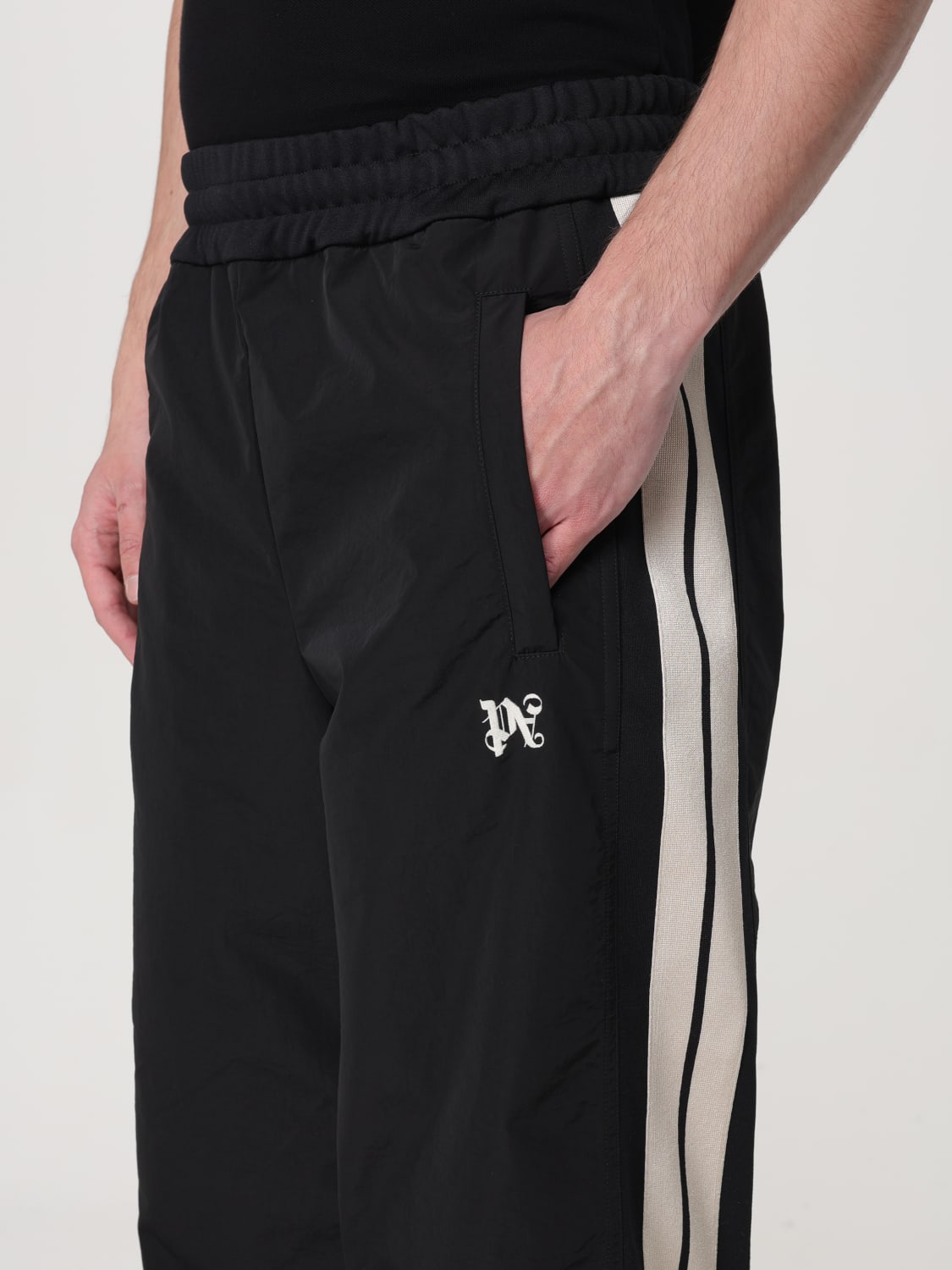 PALM ANGELS: Pants men - Black | PALM ANGELS pants PMCJ028R24FAB001 ...