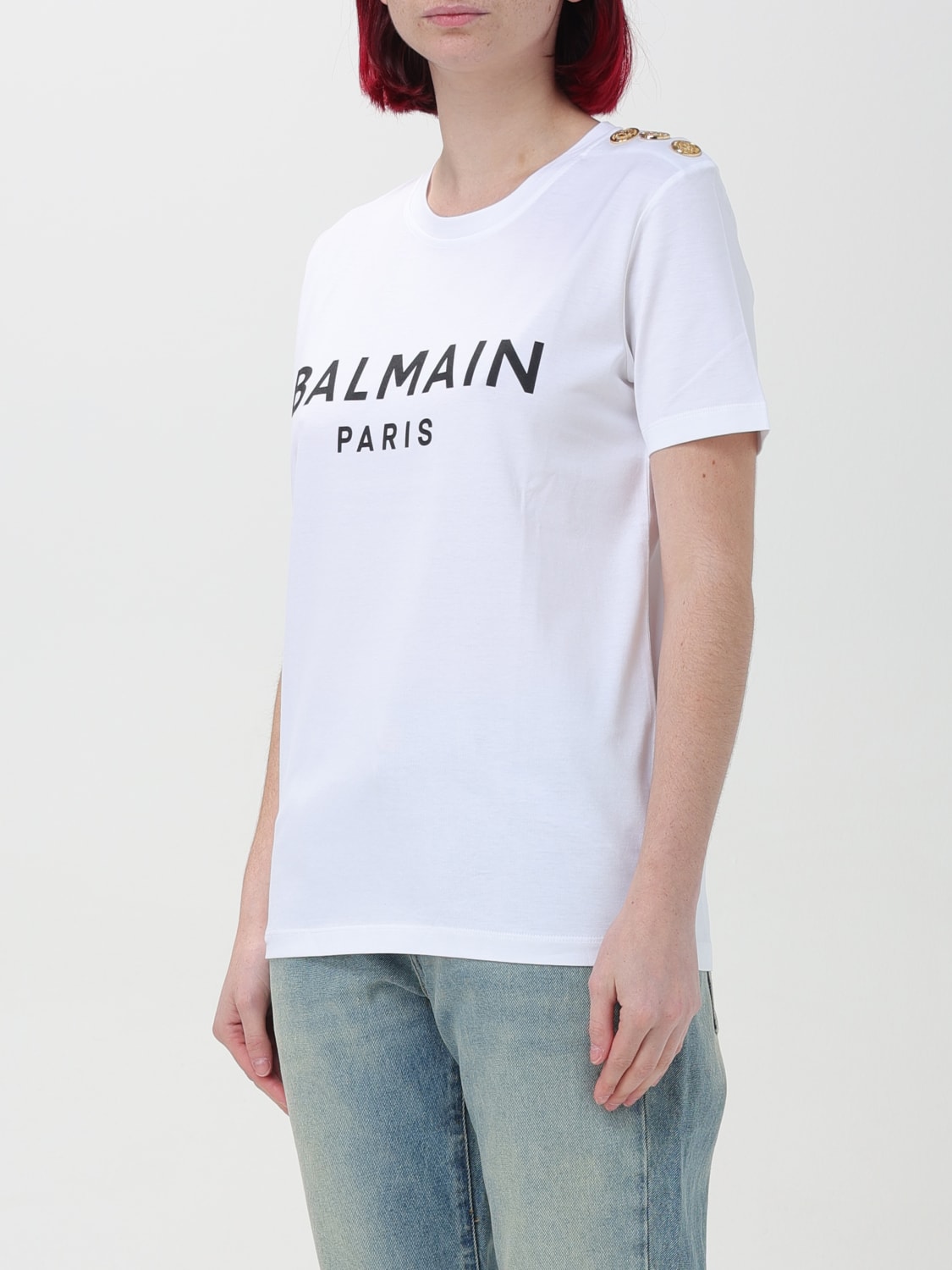 BALMAIN：Tシャツ レディース - ホワイト | GIGLIO.COMオンラインの