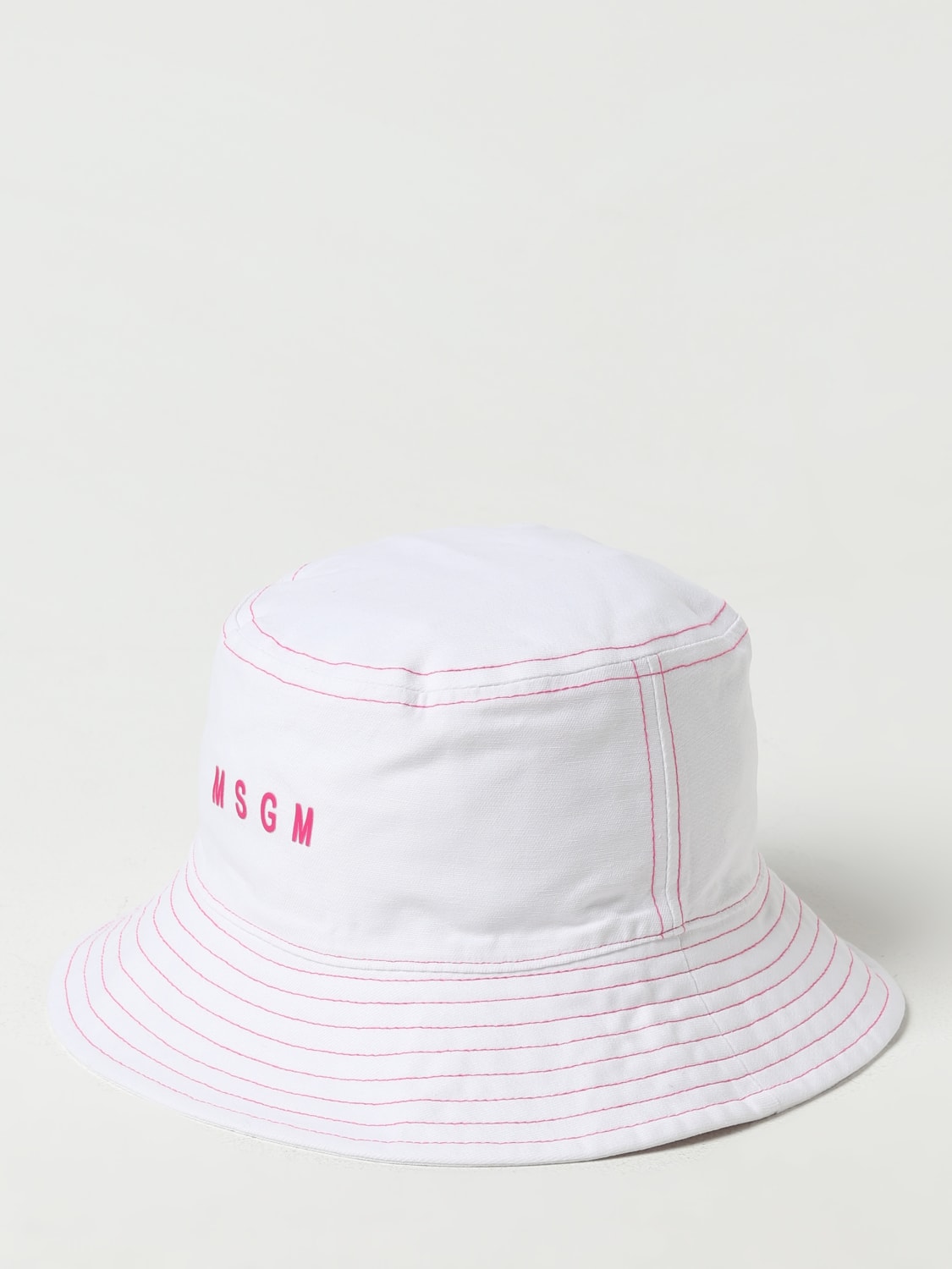 Msgm Kids Kids Black Logo Bucket Hat