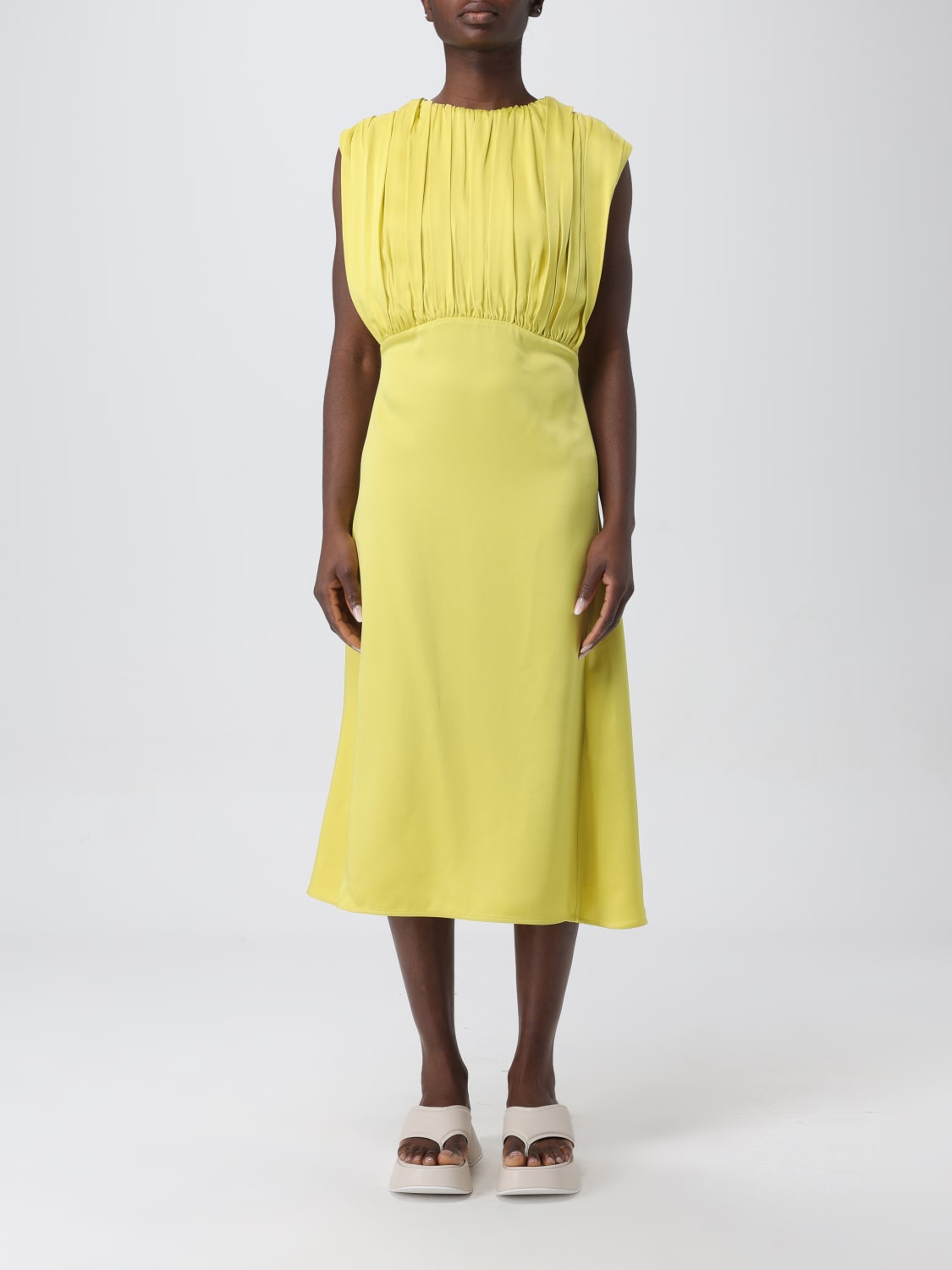 JIL SANDER: dress for woman - Lime | Jil Sander dress J01CT0161J76018 ...