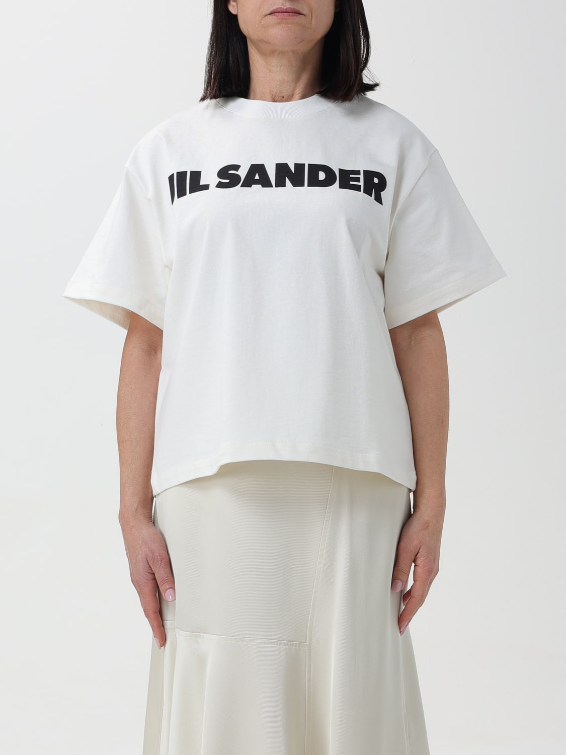 JIL SANDER：Tシャツ レディース - イエロークリーム | GIGLIO.COM ...