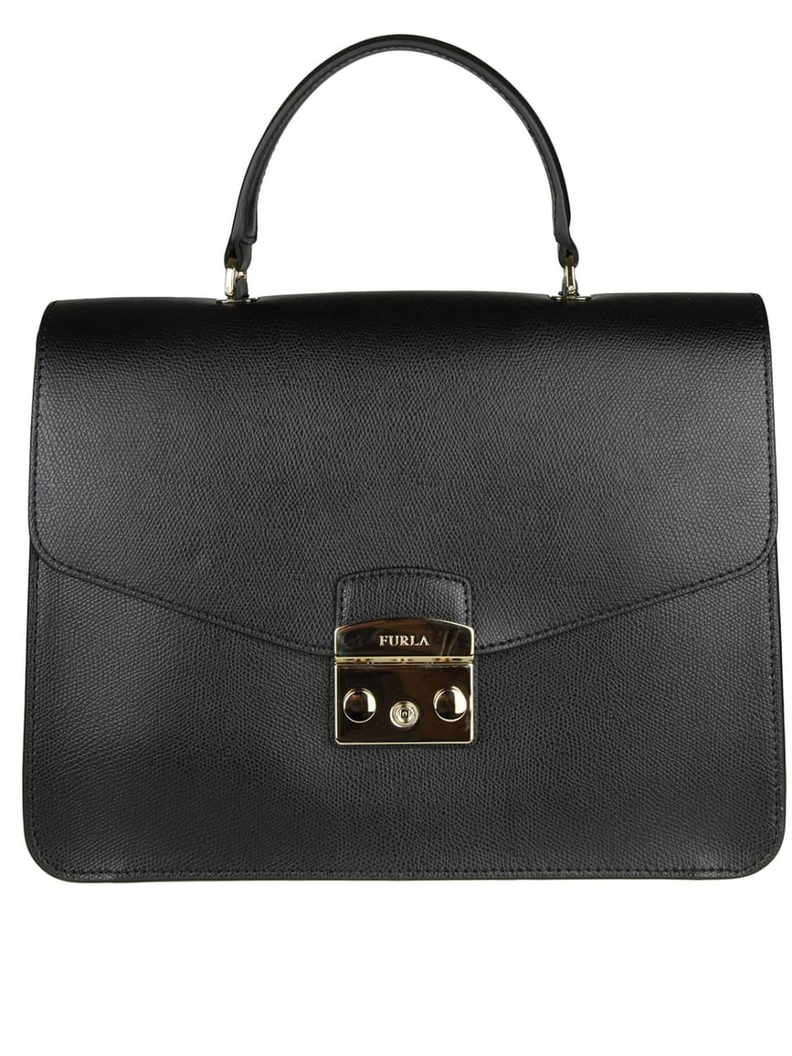 FURLA Outlet: Metropolis M bag in textured leather with removable ...