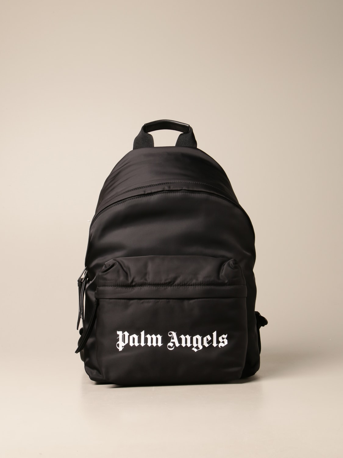 PALM ANGELS: backpack in nylon with logo - Black | PALM ANGELS