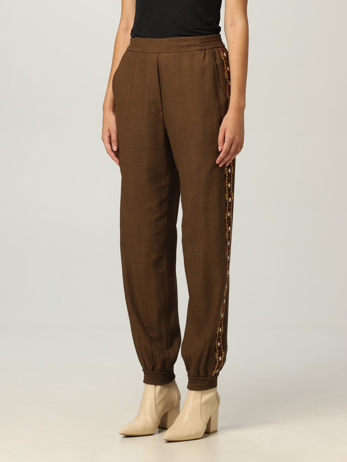 ETRO: velvet pants - Brown  ETRO pants 11560551 online at