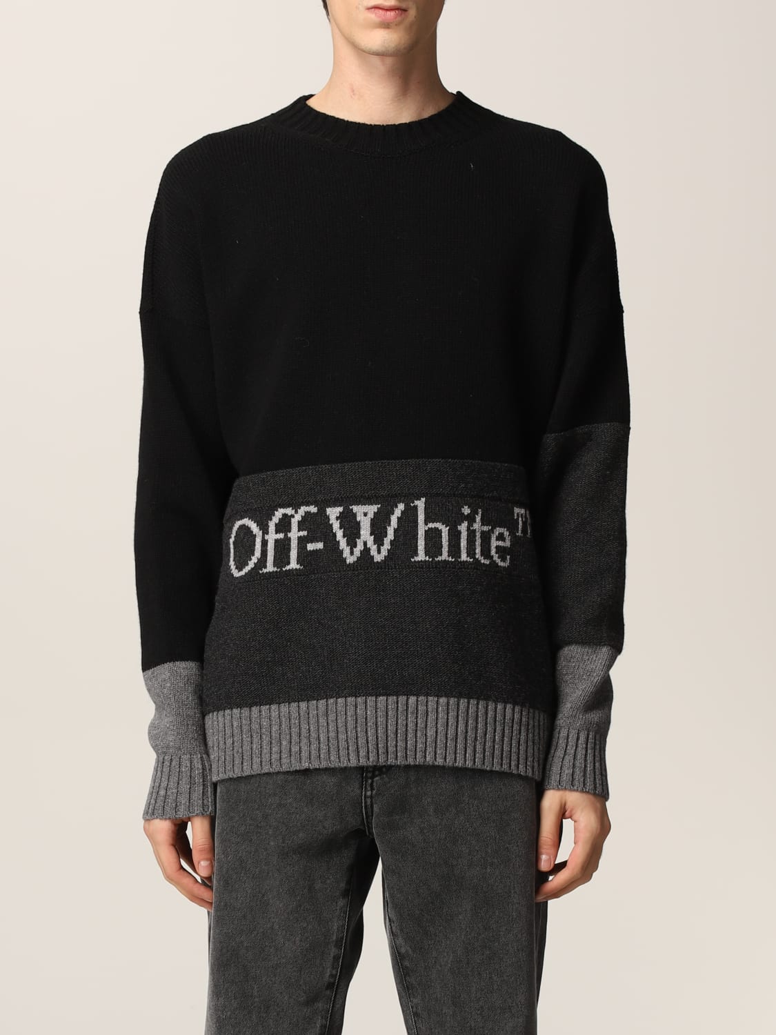 OFF-WHITE: Sweater men Off White - Black | OFF-WHITE sweater ...