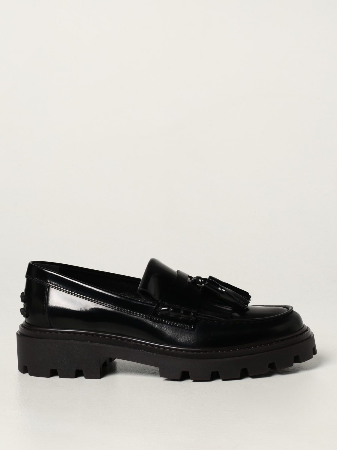 TOD'S: Shoes women - Black | TOD'S loafers XXW08J0EY30 SHA online at ...