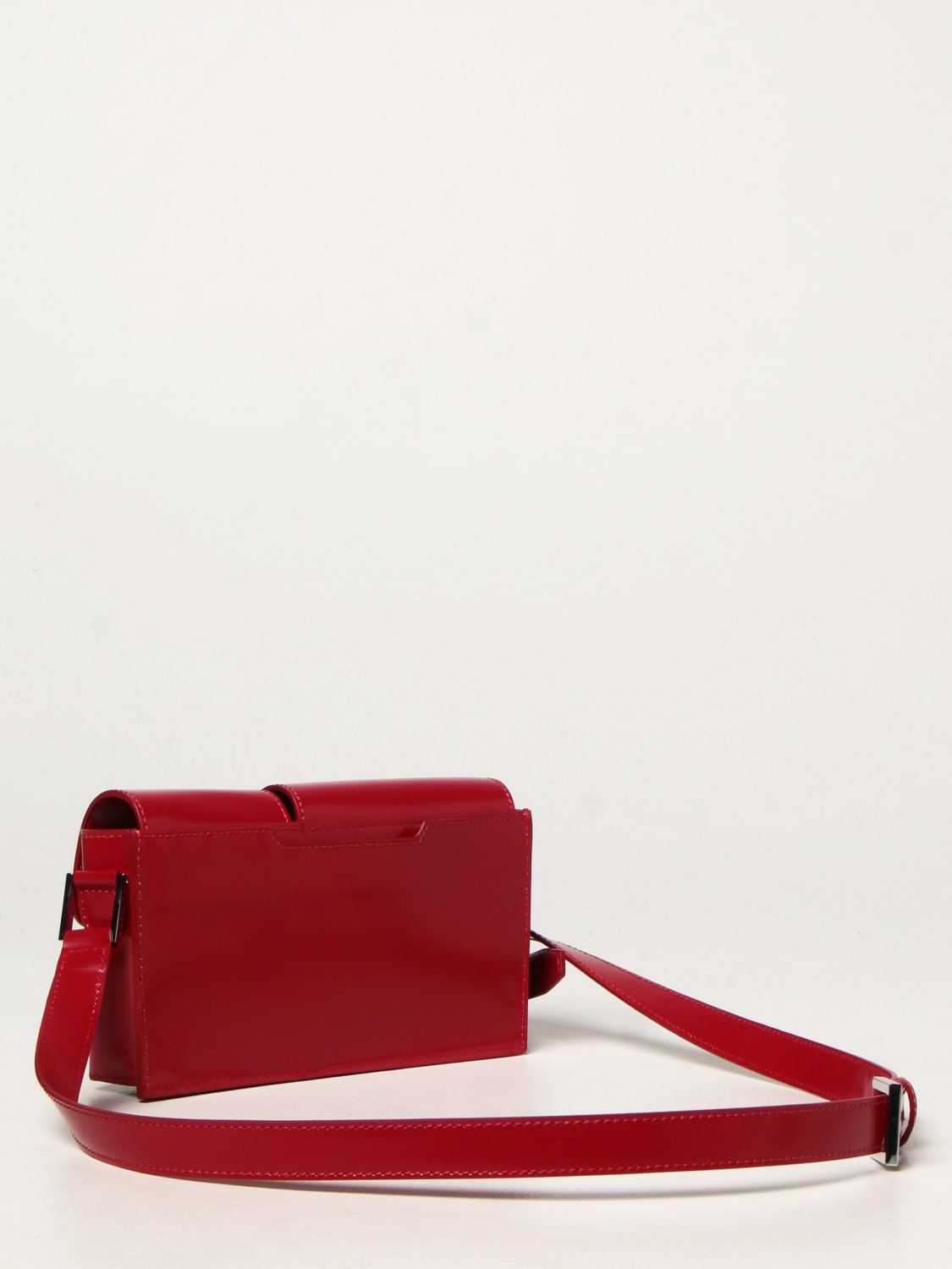 BY FAR Baby Billy bag in brushed leather Red BY FAR crossbody