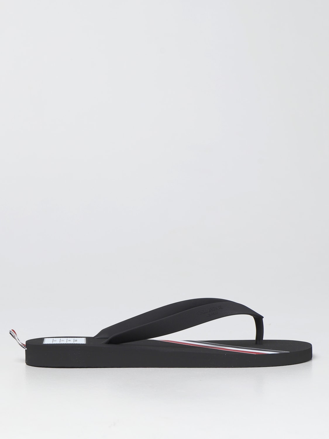 THOM BROWNE: rubber thong sandals - Black | THOM BROWNE sandals ...