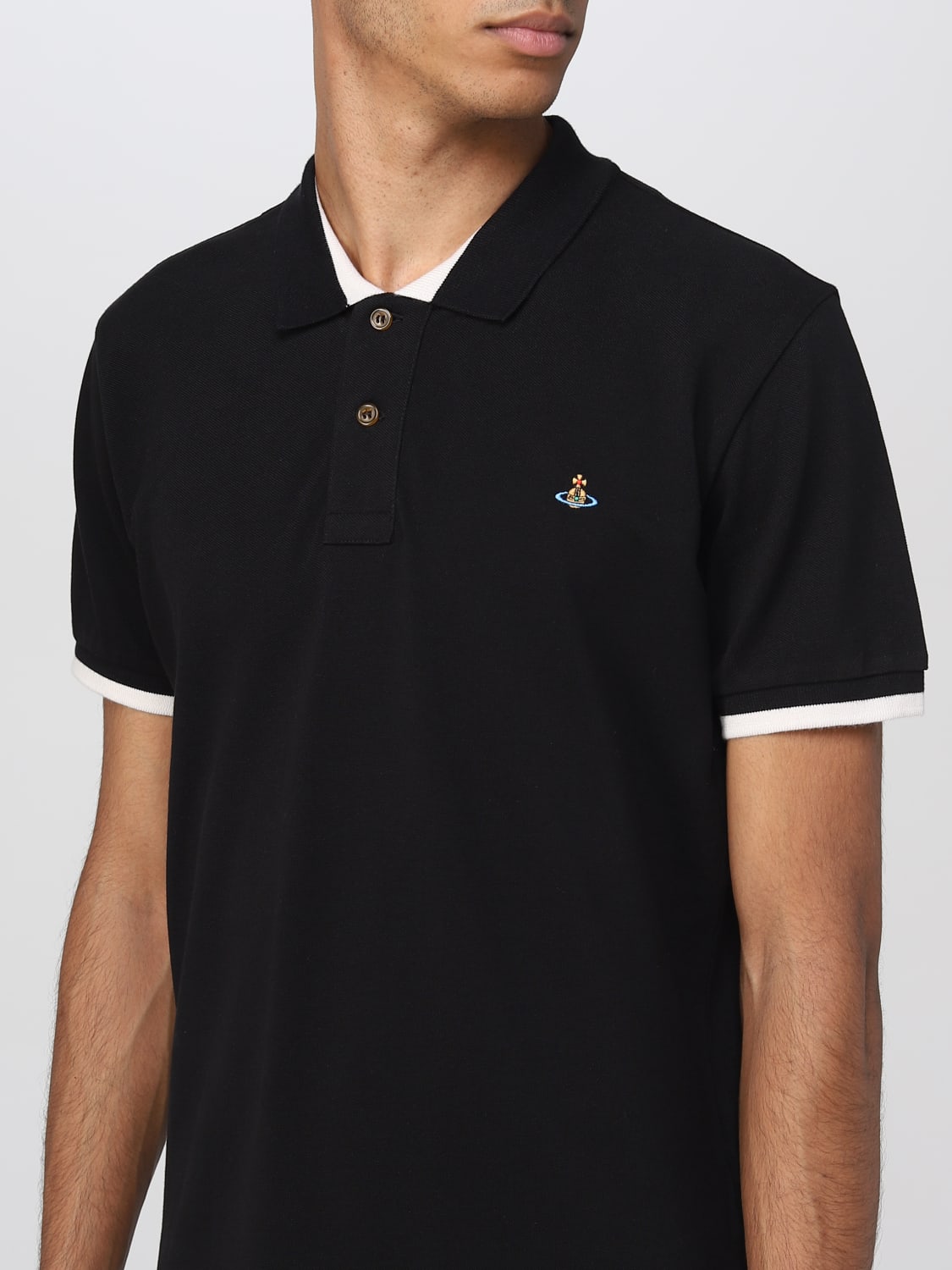 Vivienne Westwood Outlet polo shirt for man Black Vivienne