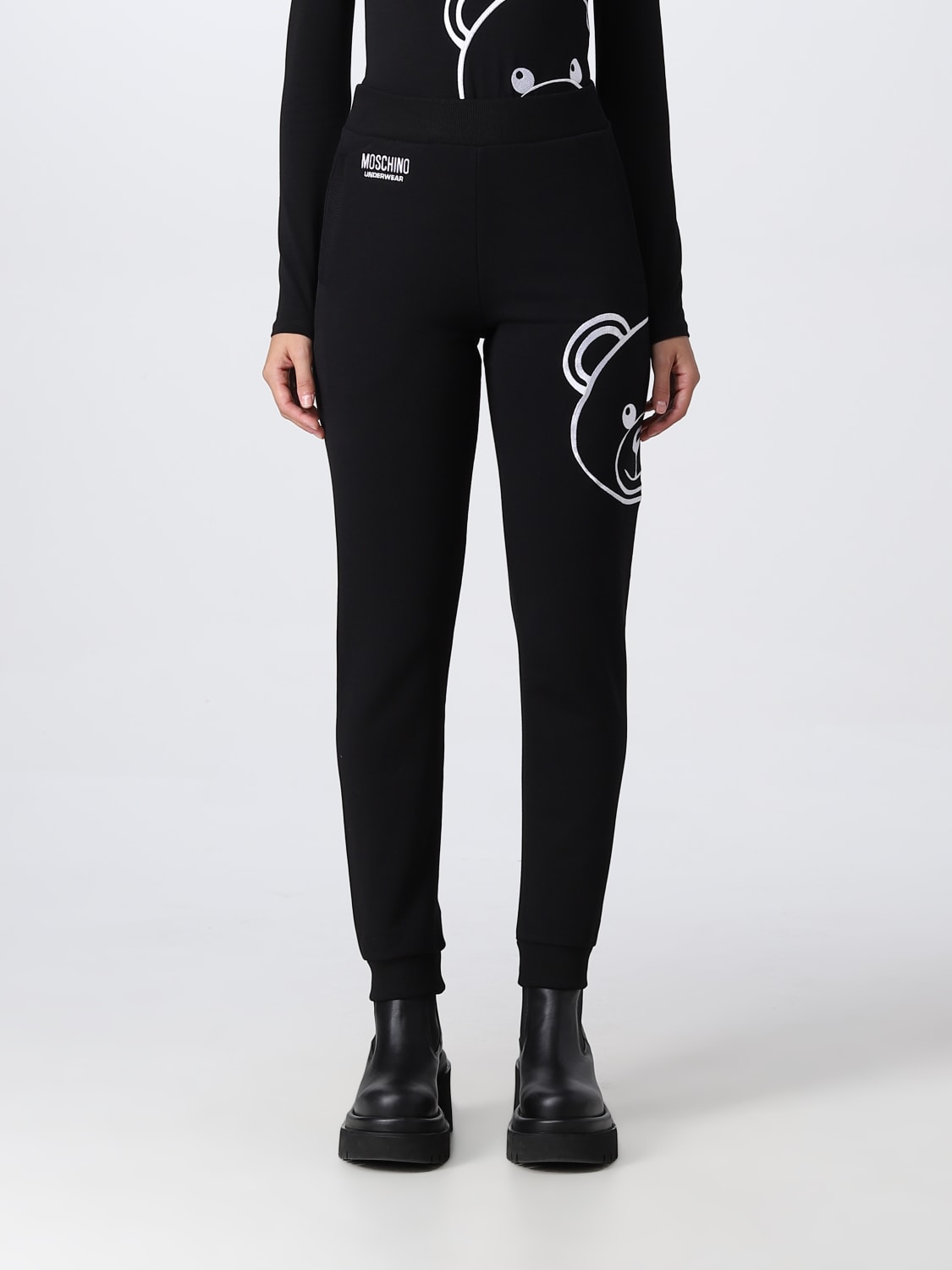 Moschino Underwear Outlet: pants for woman - Black  Moschino Underwear  pants A43029021 online at