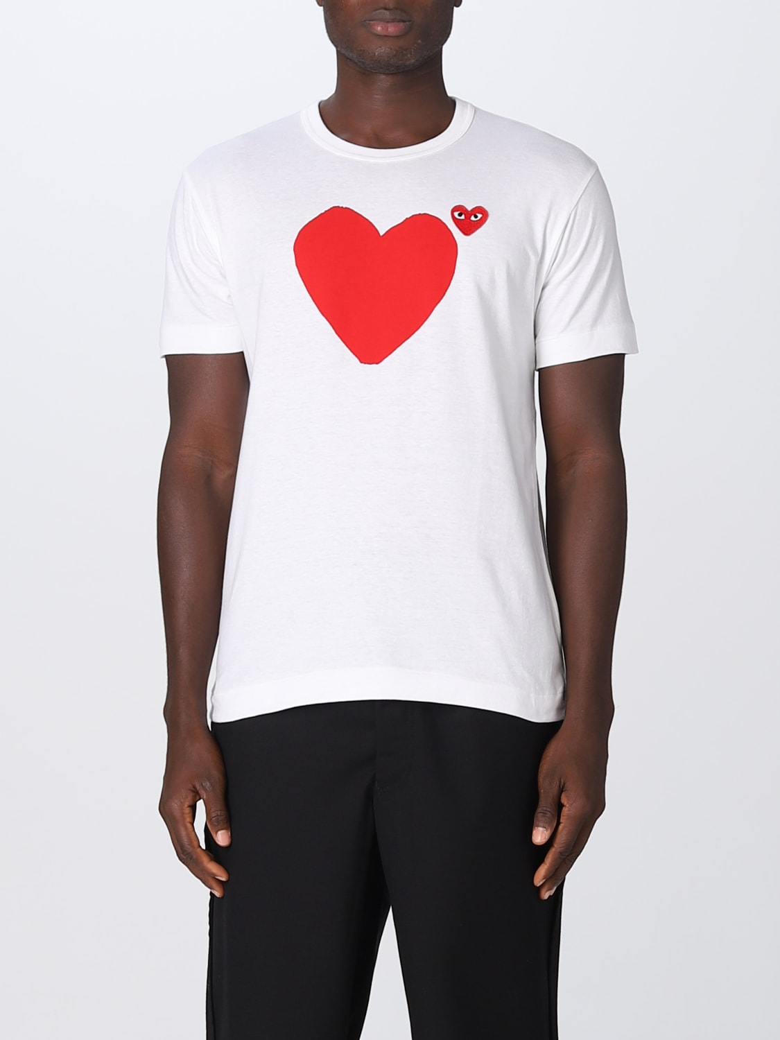 COMME DES GARCONS PLAY: T-shirt men - White | COMME DES GARCONS PLAY t ...