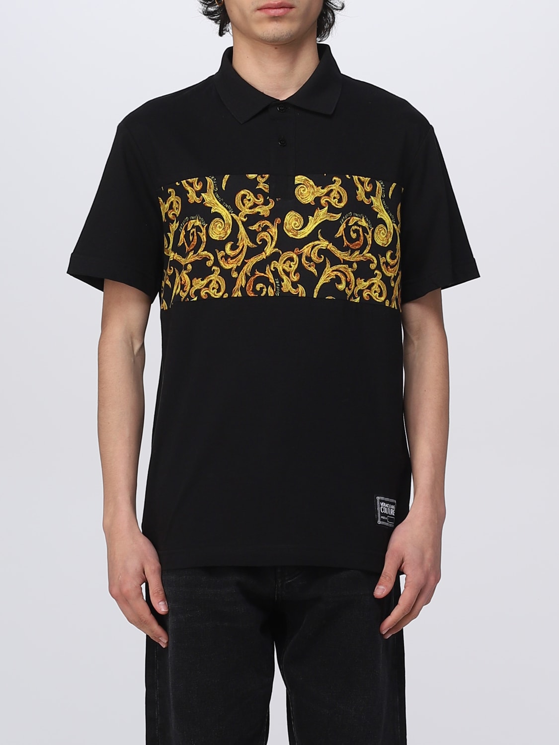 VERSACE JEANS COUTUREアウトレット：Tシャツ メンズ - ブラック