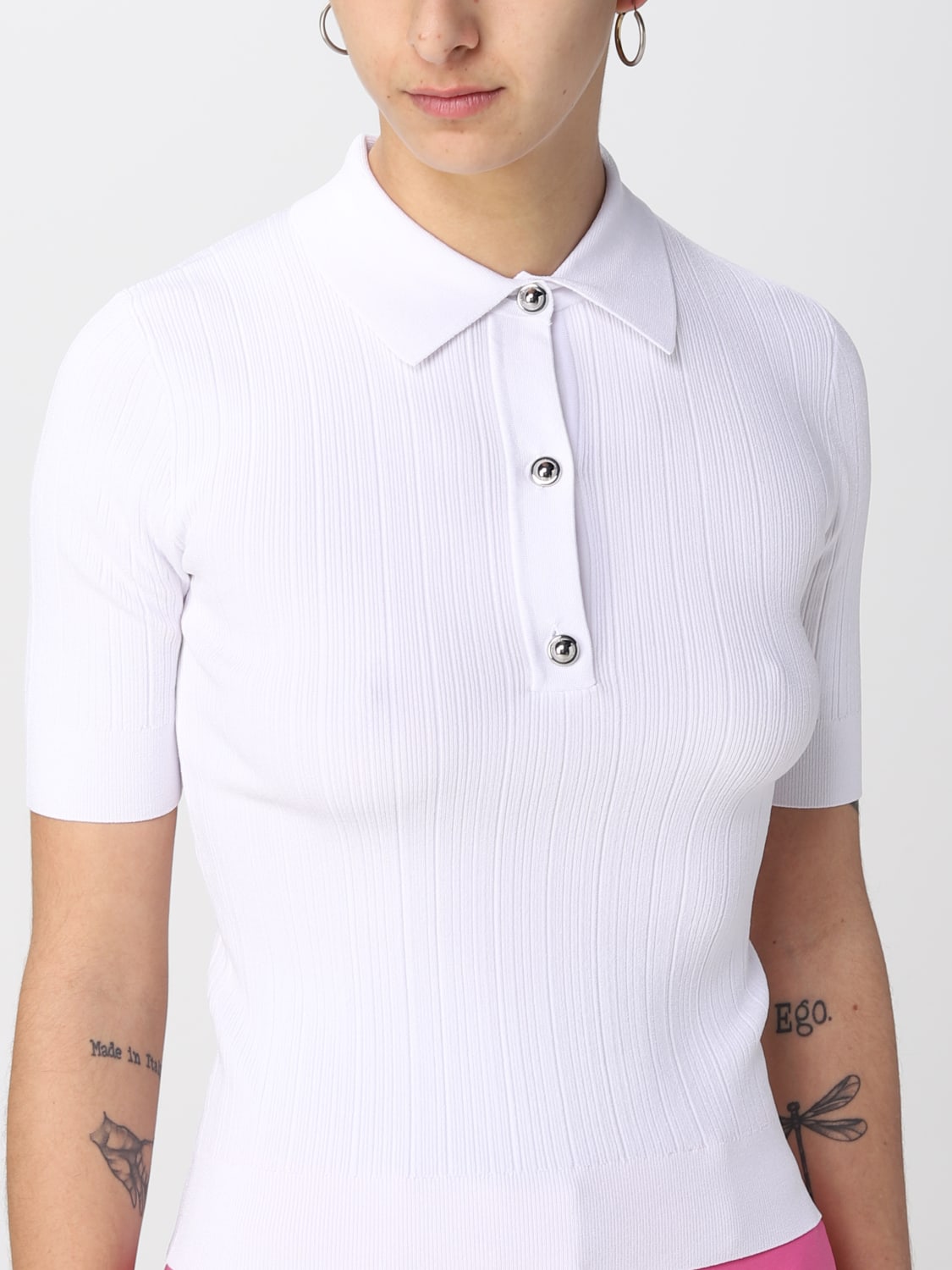 Michael kors white polo hot sale shirt