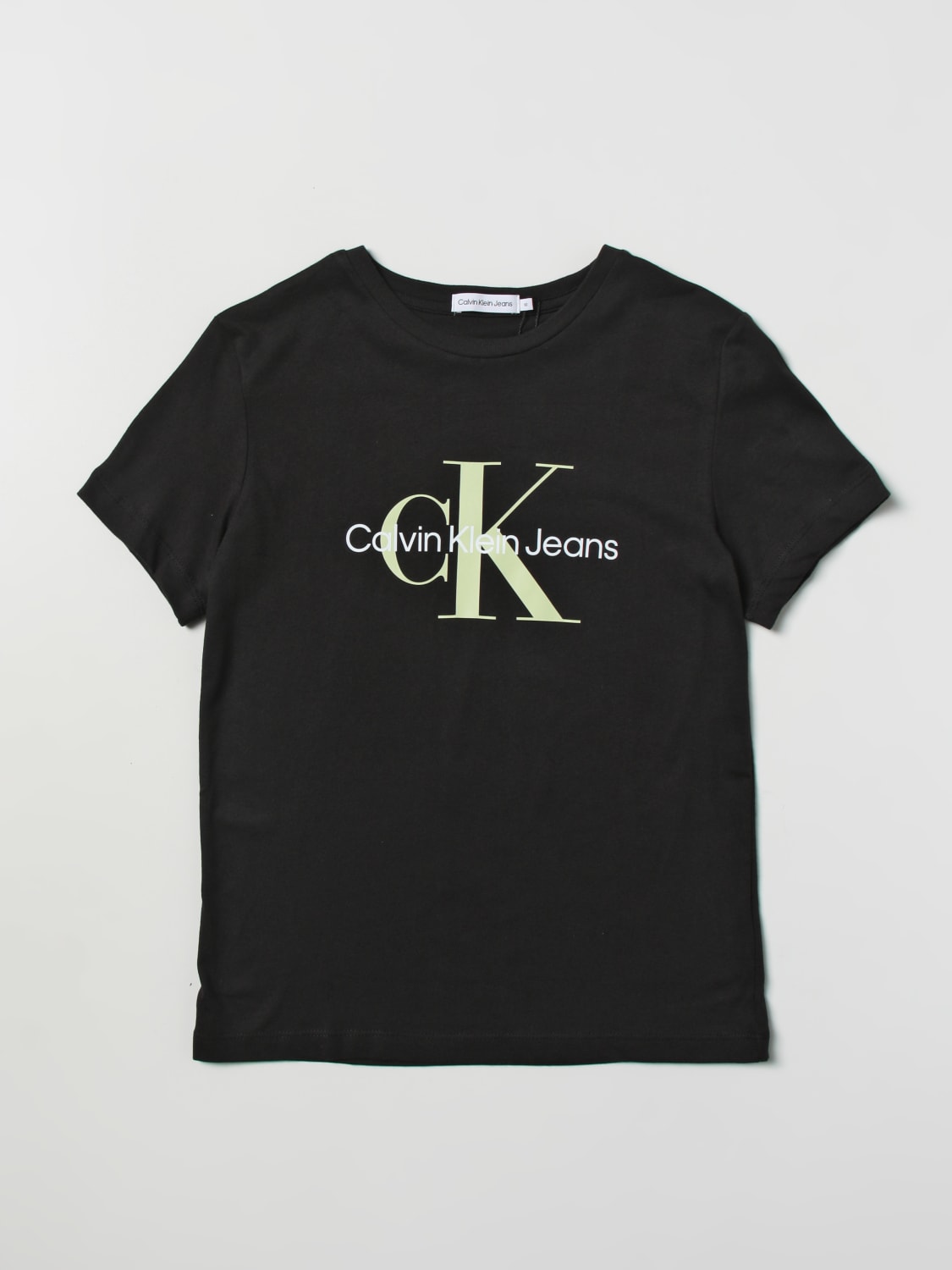 Calvin Klein Jeans INSTITUTIONAL T-SHIRT Black - Free delivery  Spartoo  NET ! - Clothing short-sleeved t-shirts Child USD/$26.40
