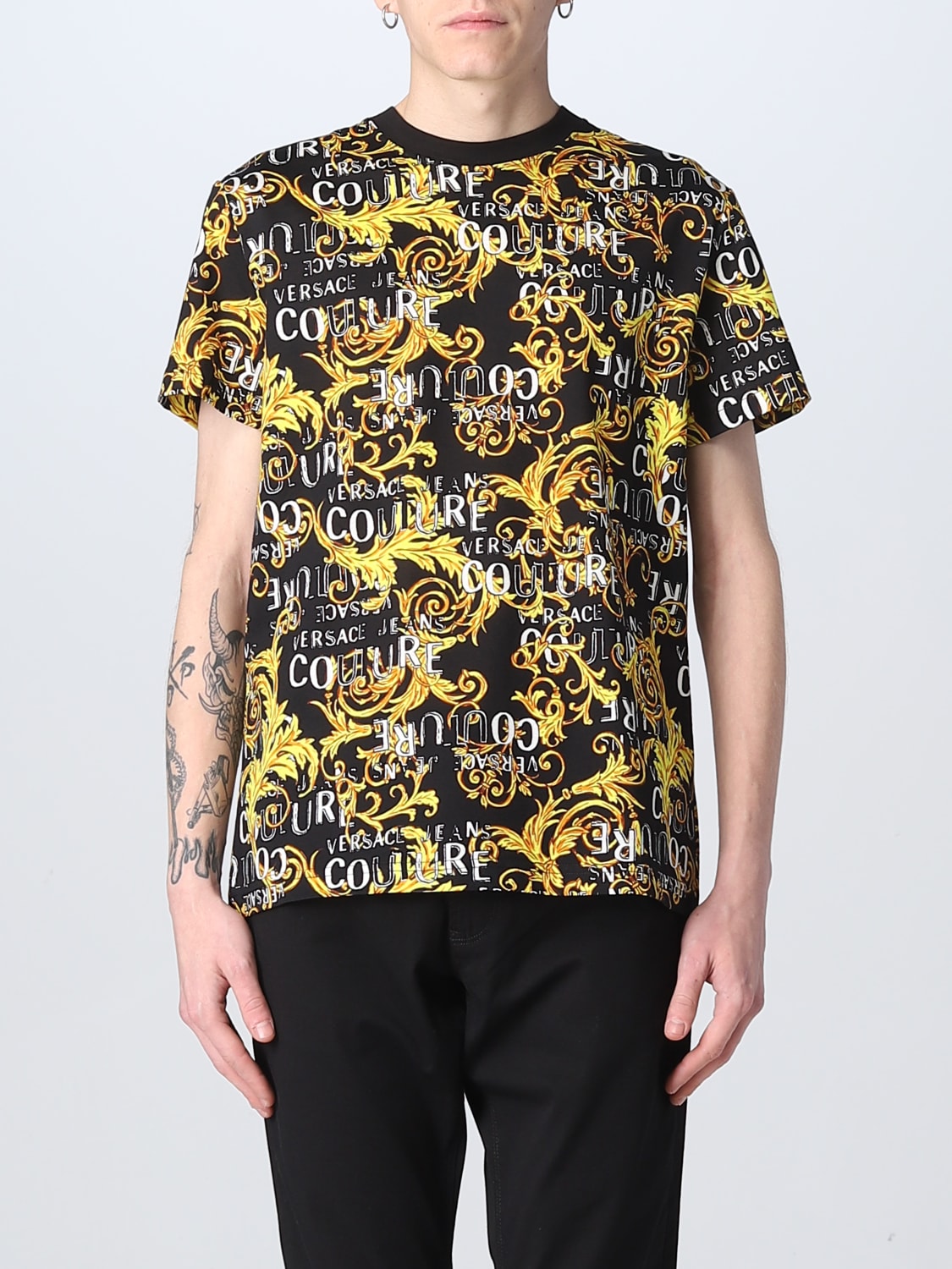 Versace Jeans Couture T-shirt with baroque pattern