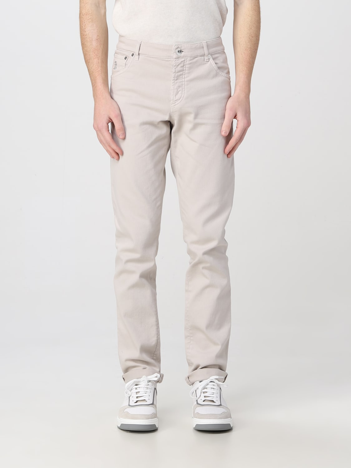 BRUNELLO CUCINELLI: pants in cotton - Beige | BRUNELLO CUCINELLI pants ...