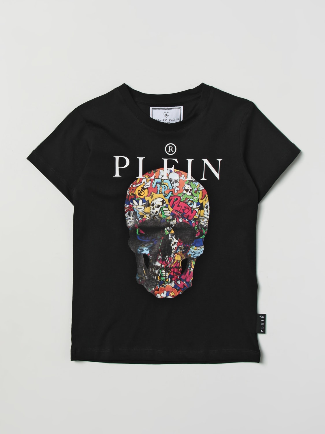 Philipp Plein graphic-print cotton shirt - Black