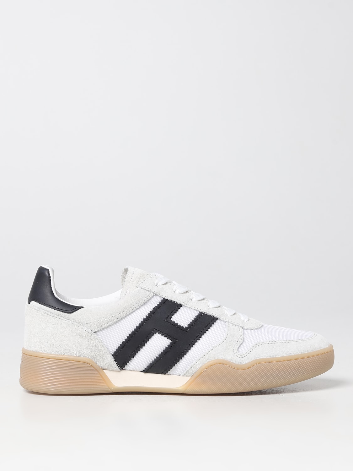HOGAN: H357 sneakers in suede and mesh - White | HOGAN sneakers ...