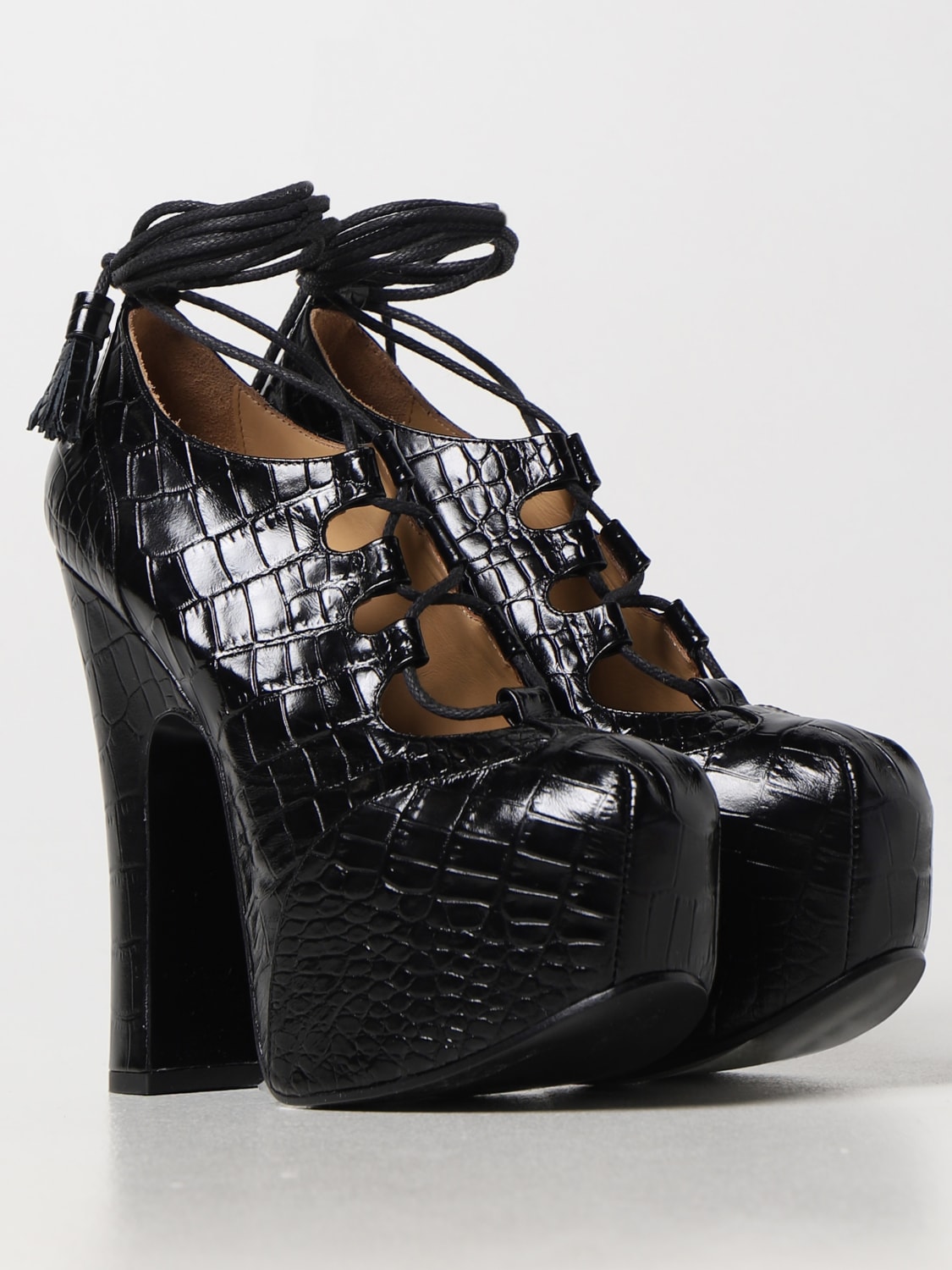 VIVIENNE WESTWOOD: Wedge shoes woman - Black | VIVIENNE WESTWOOD high ...