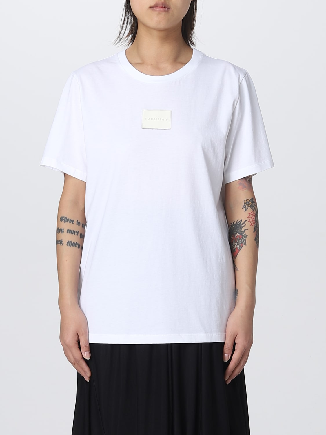 MM6 MAISON MARGIELA：Tシャツ レディース - ホワイト | GIGLIO.COM 