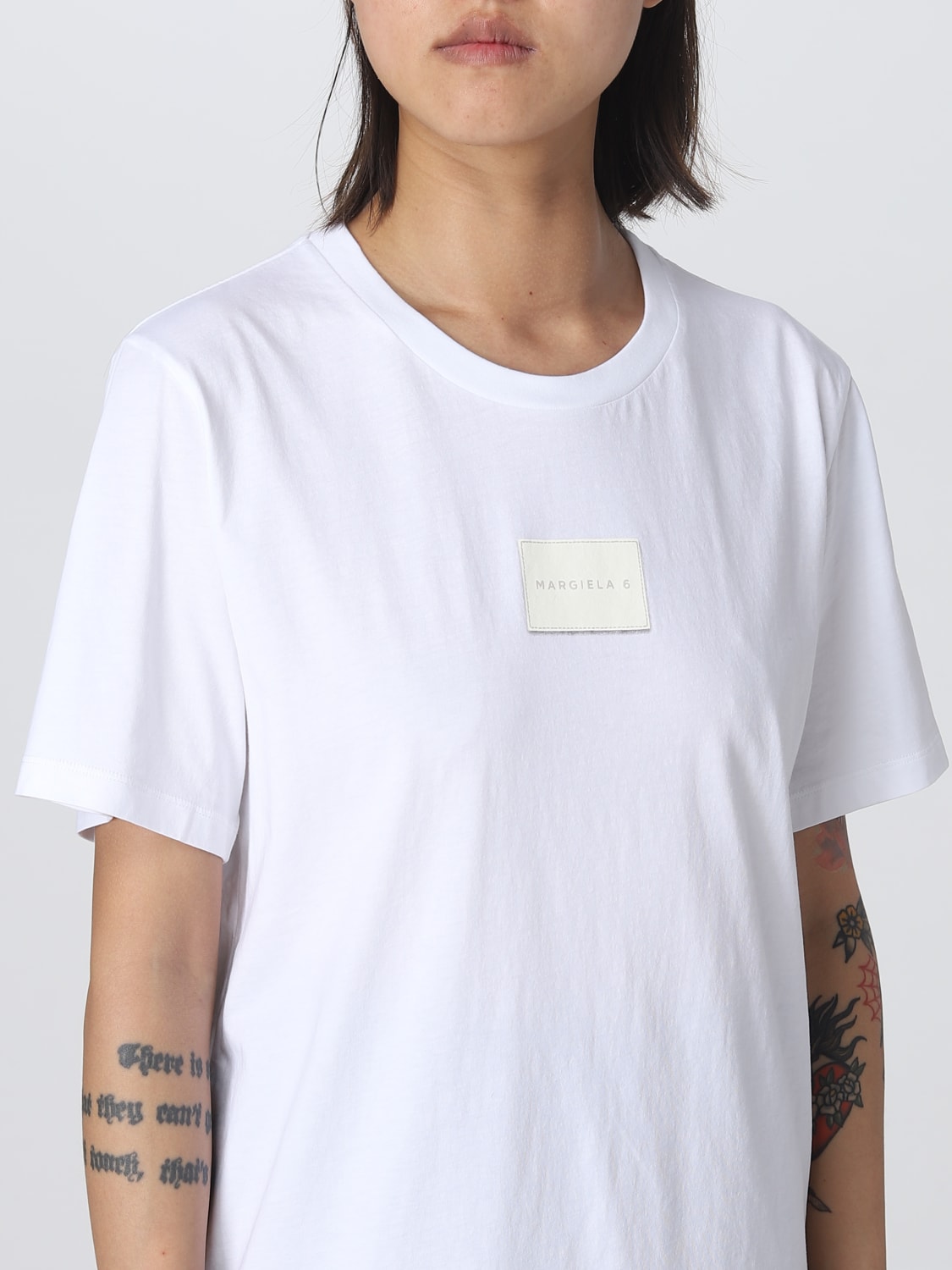 MM6 MAISON MARGIELA：Tシャツ レディース - ホワイト | GIGLIO.COM