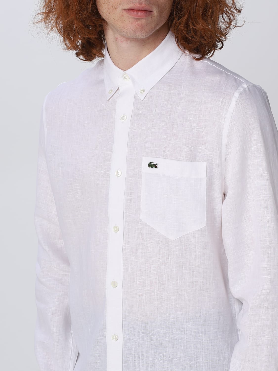 Lacoste white outlet oxford shirt