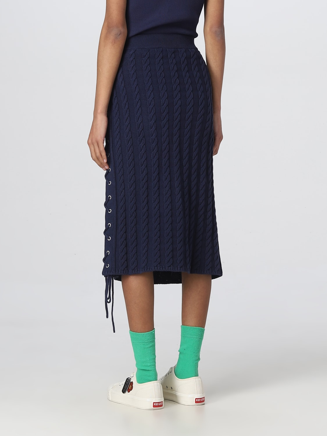 Kenzo striped knit skirt hotsell