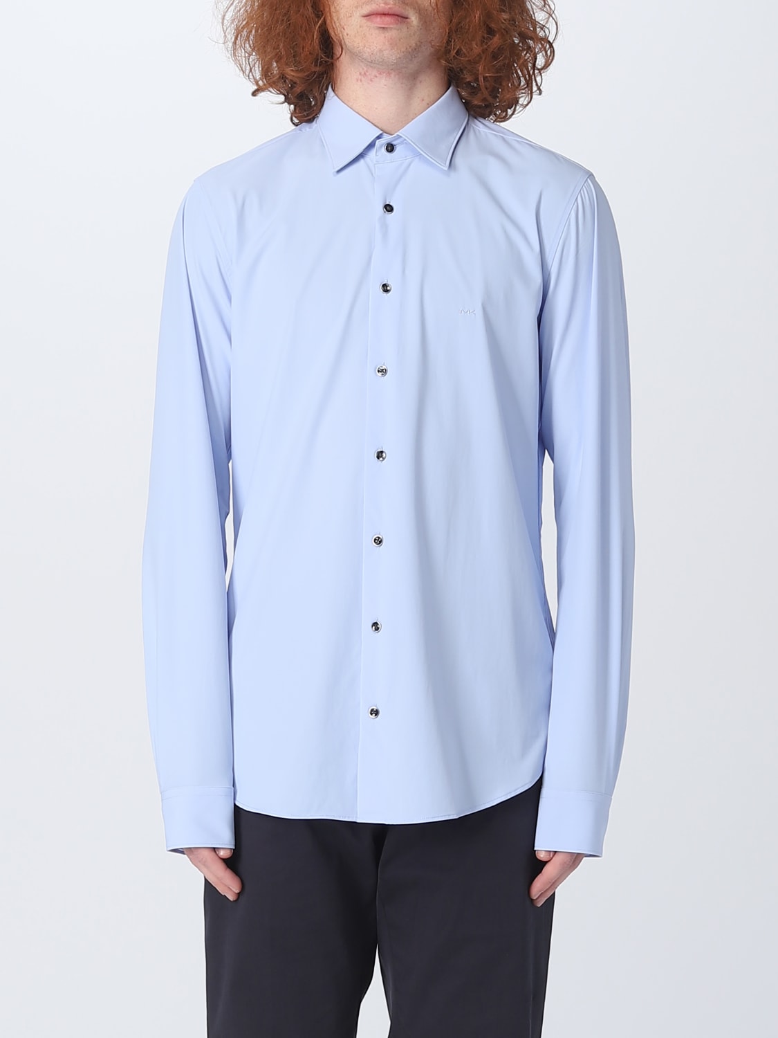 MICHAEL KORS: Michael shirt in stretch cotton - Blue 1