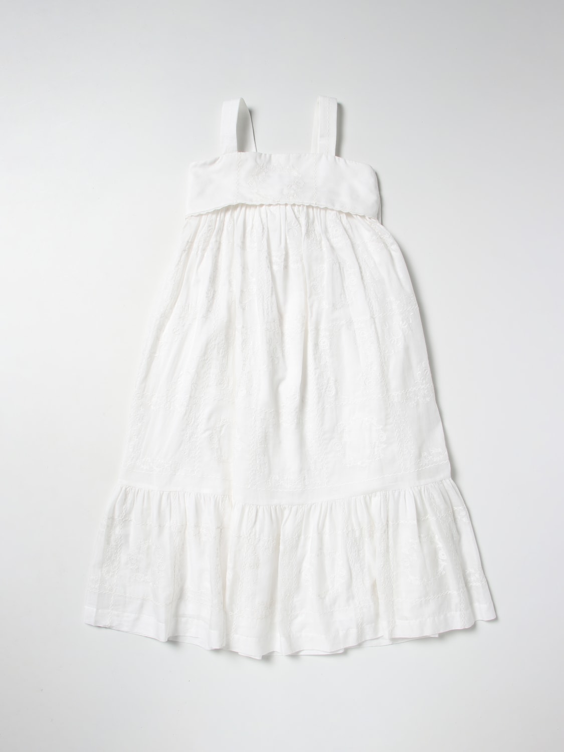 CHLOÉ: Dress kids - White | CHLOÉ dress C12923 online at GIGLIO.COM