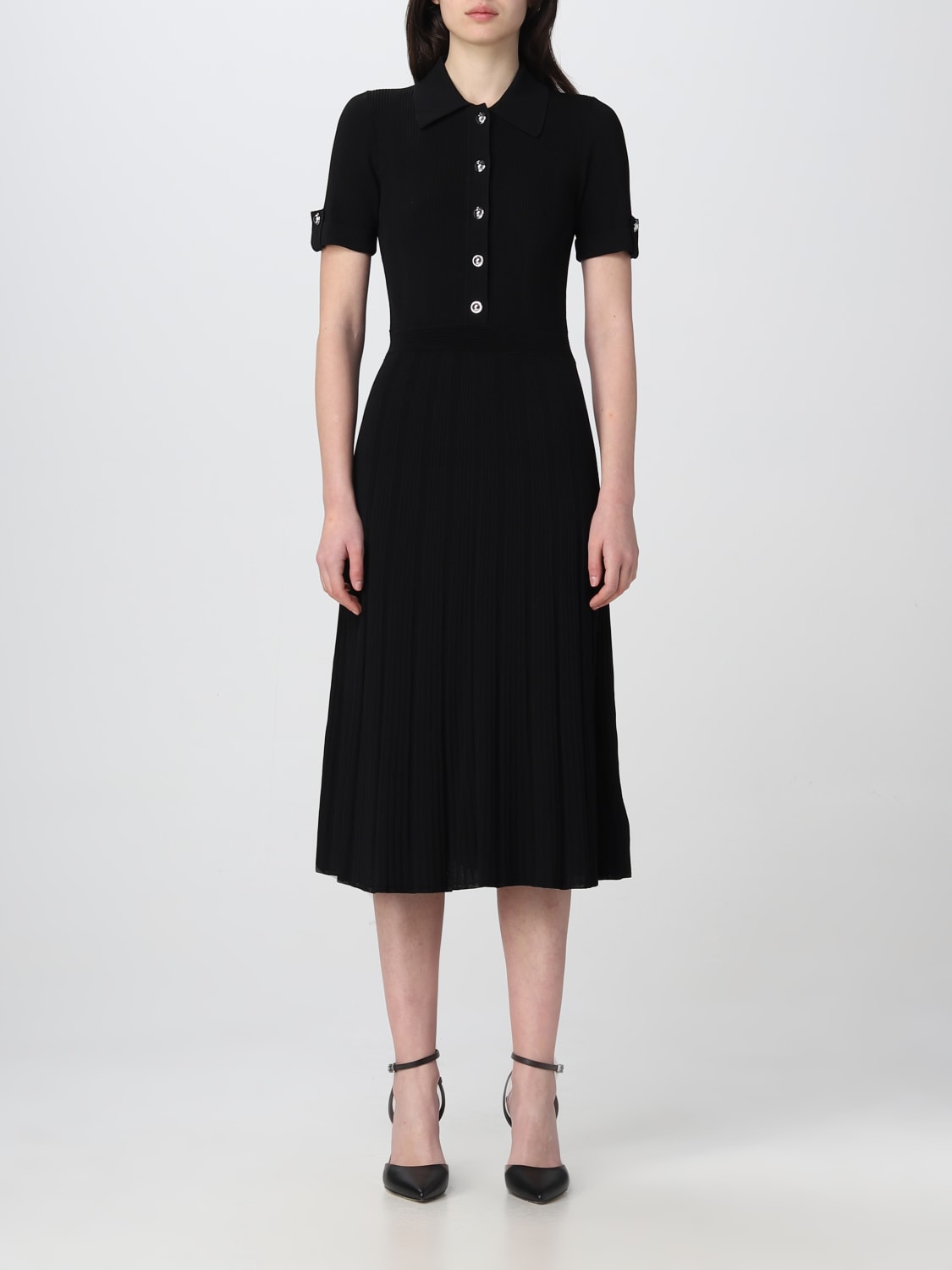 MICHAEL KORS: Michael dress in viscose blend - Black | MICHAEL KORS ...