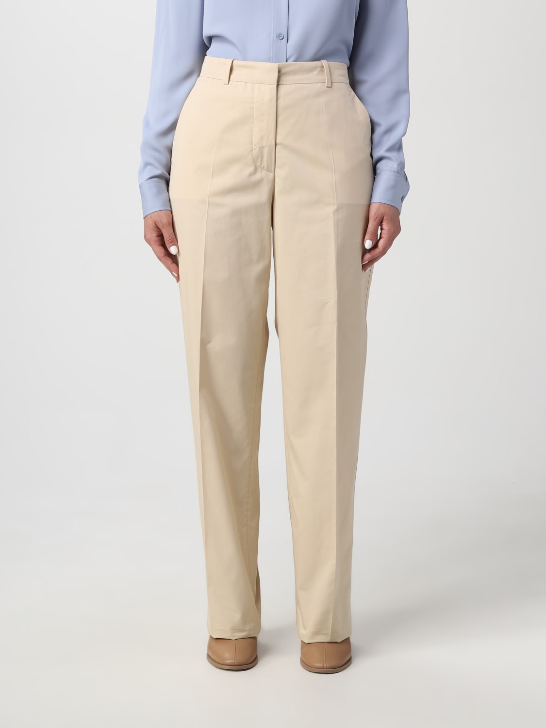 CALVIN KLEIN Outlet: Pants woman - Beige  CALVIN KLEIN pants K20K205212  online at