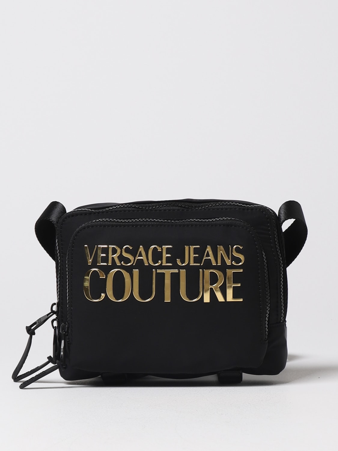 a special pouch is attached to each pair of shorts - GenesinlifeShops KN -  Black Versace Jeans Miami Felpa corta con scritta Couture e ricami  Balenciaga