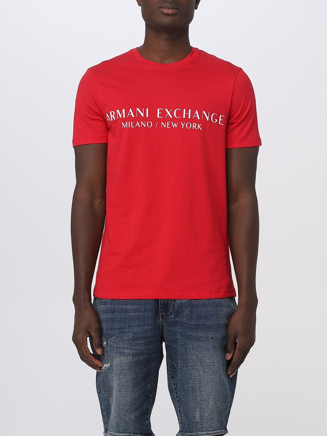 Armani exchange best sale t shirt red