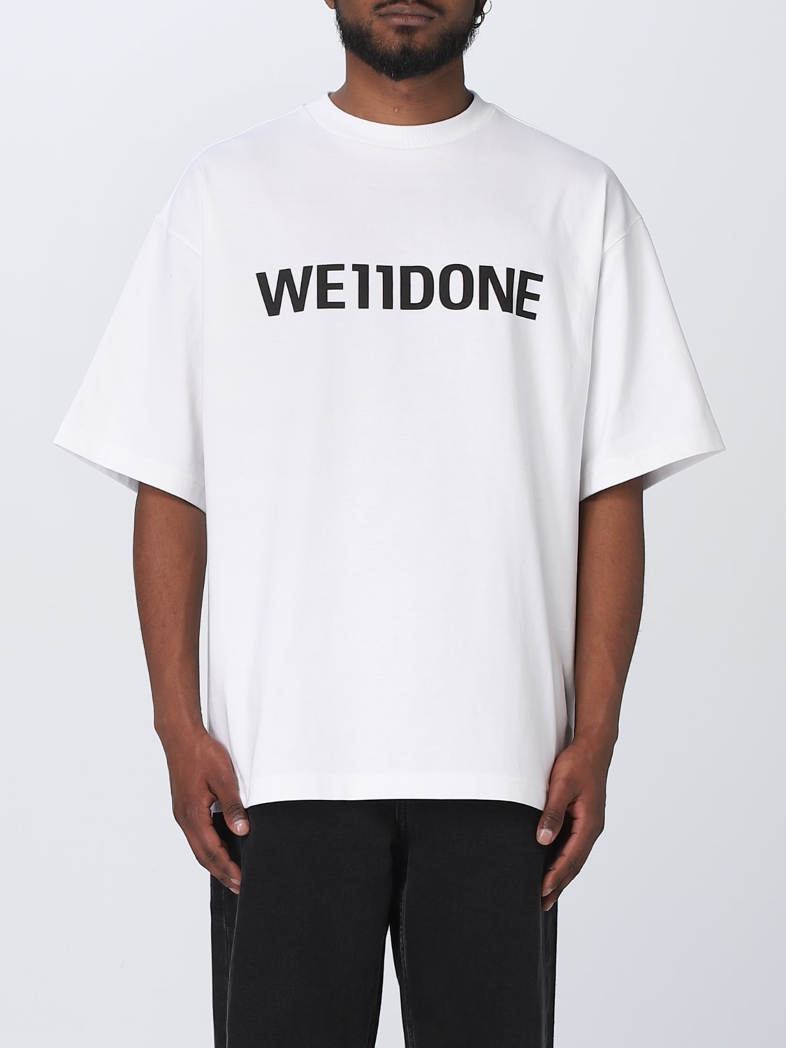 WE11DONE: T-shirt men - White | WE11DONE t-shirt WDTT322841U online at ...